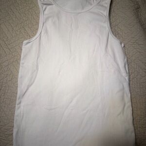 Zara White Ribbed Top